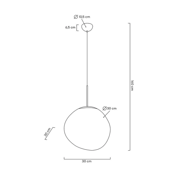 MOOSEE lampa wisząca FUSION 30 miedziana  - akryl